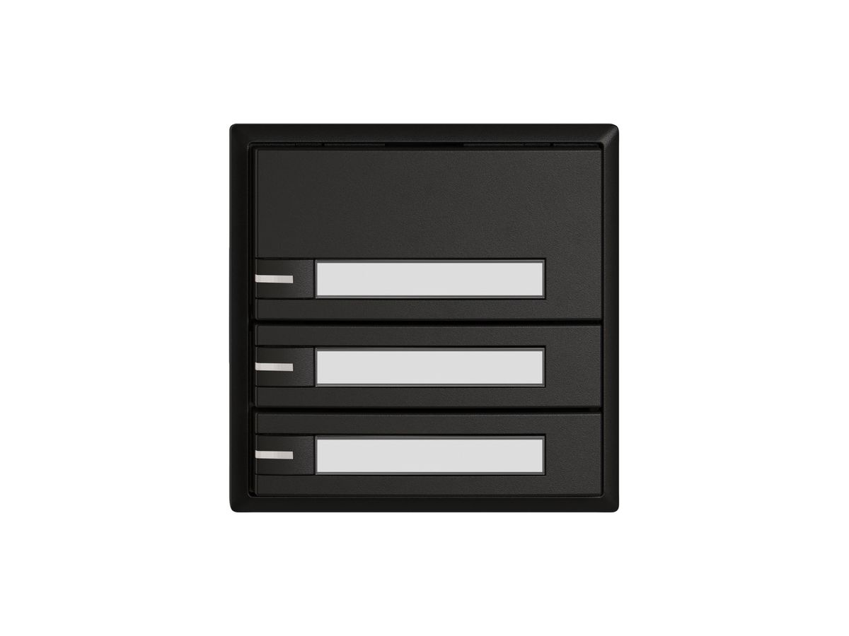 KNX-Taster RGB EDIZIO.liv SNAPFIX® Temperaturfüh.RGB-LED Pap.3×T 1-Tbed.sz