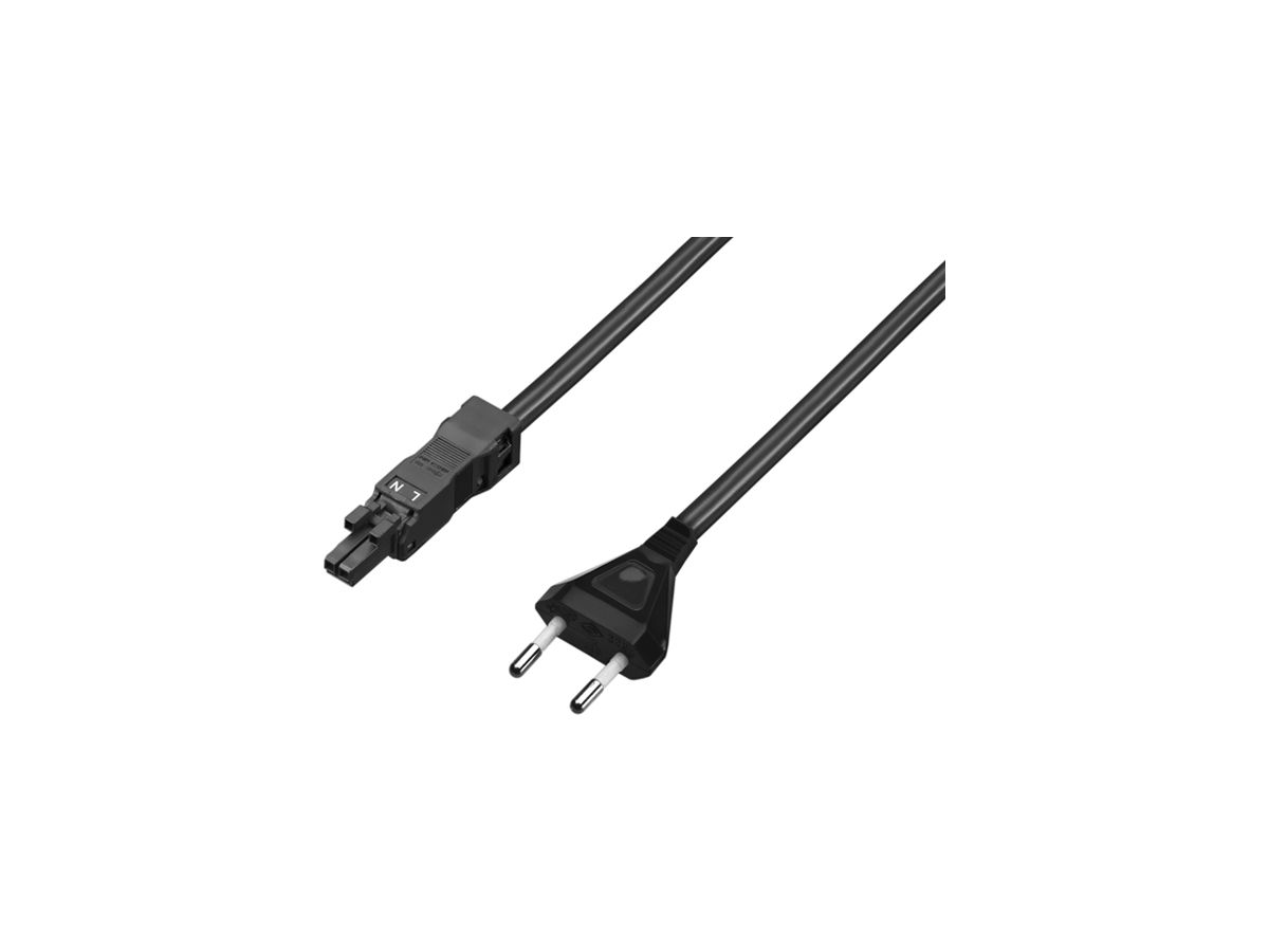 Anschlusskabel Rittal DK 7859.010 T26/Gerätestecker IT 2P PVC schwarz 2m