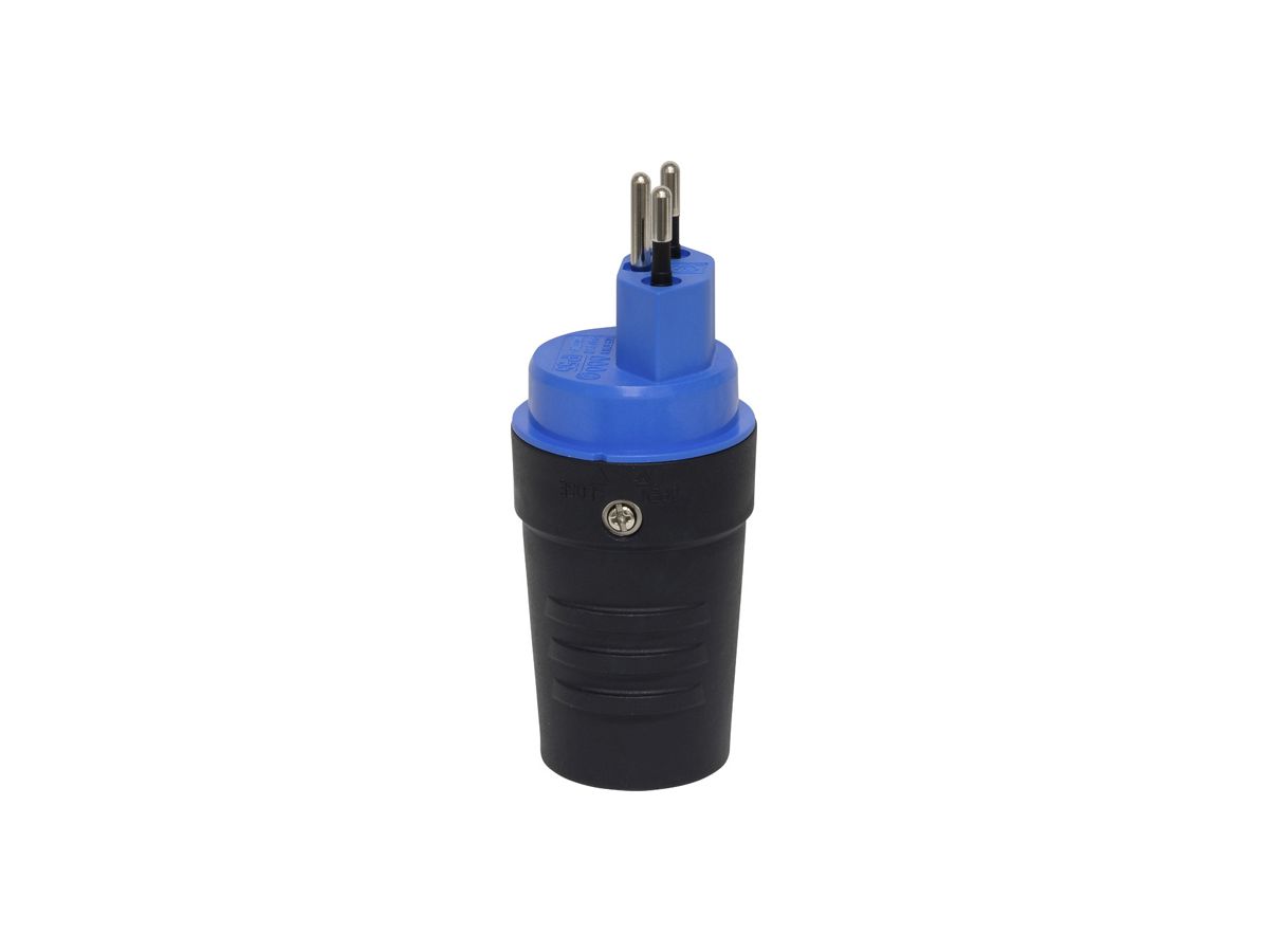 Stecker Typ 13 Brennenstuhl L+N+PE 10A 250V IP55 schwarz/blau