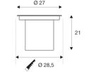 EB-LED-Bodenleuchte SLV DASAR XL IP65 27W 2790lm 840 DALI 270×270 Edelstahl