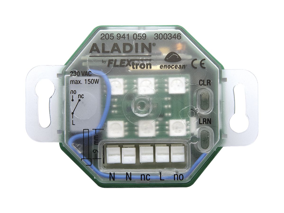 UP-Empfänger Eintrittsampel ALADIN, RF-Schaltaktor, EnOcean, 230V, LED grün/rot