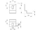 Befestigungswinkel Bettermann 80×65×40mm tauchfeuerverzinkt