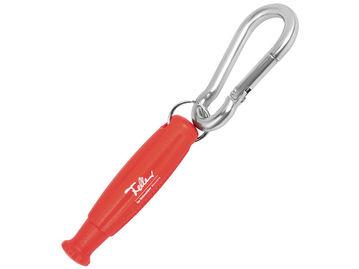 Magnet, mit Karabiner, zur Inbetriebnahme von Wiser by Feller, rot