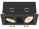 LED-Downlight SLV KADUX Double 14W 1550lm 3000K 38° DIM 150×90mm schwarz