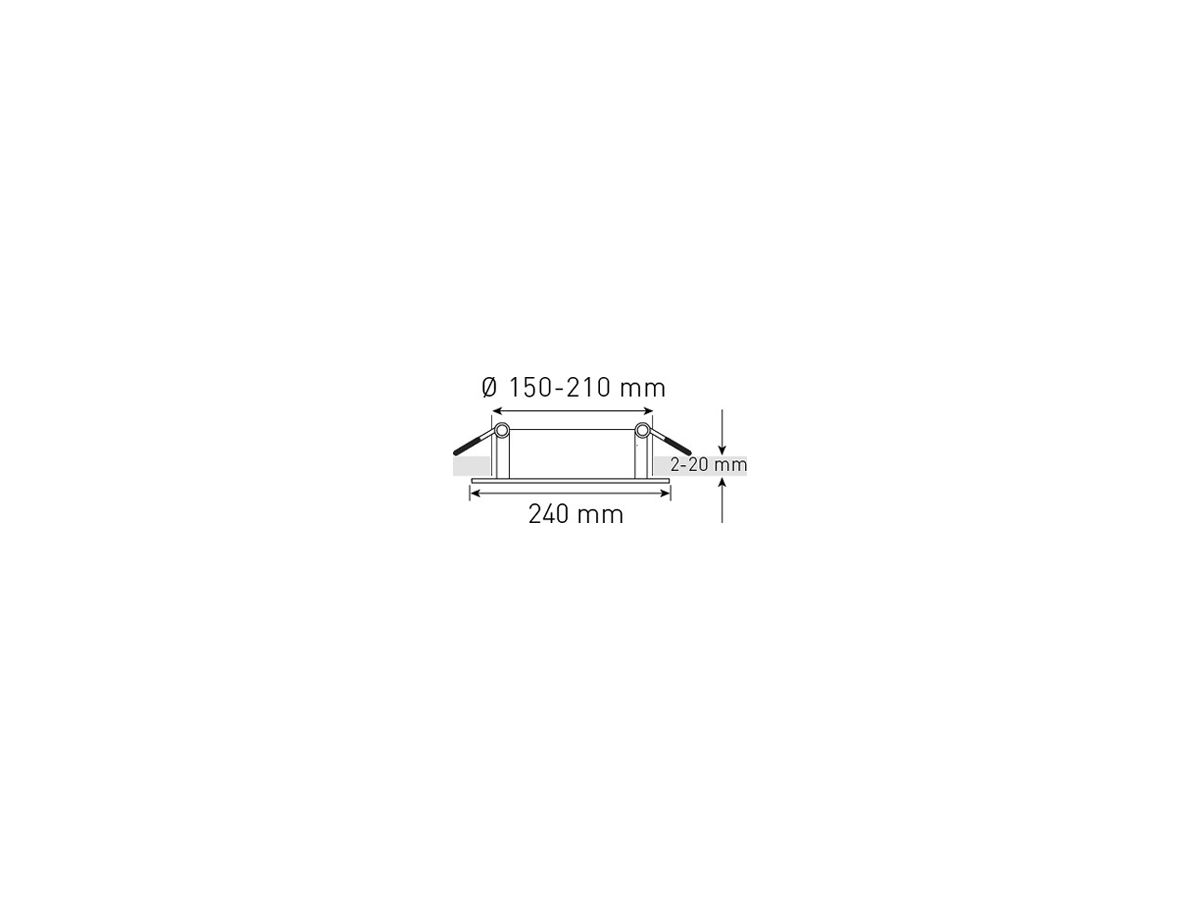 Erweiterungsrahmen maxLUCE für LED-Spot ATMO 150 weiss bis Ø210mm