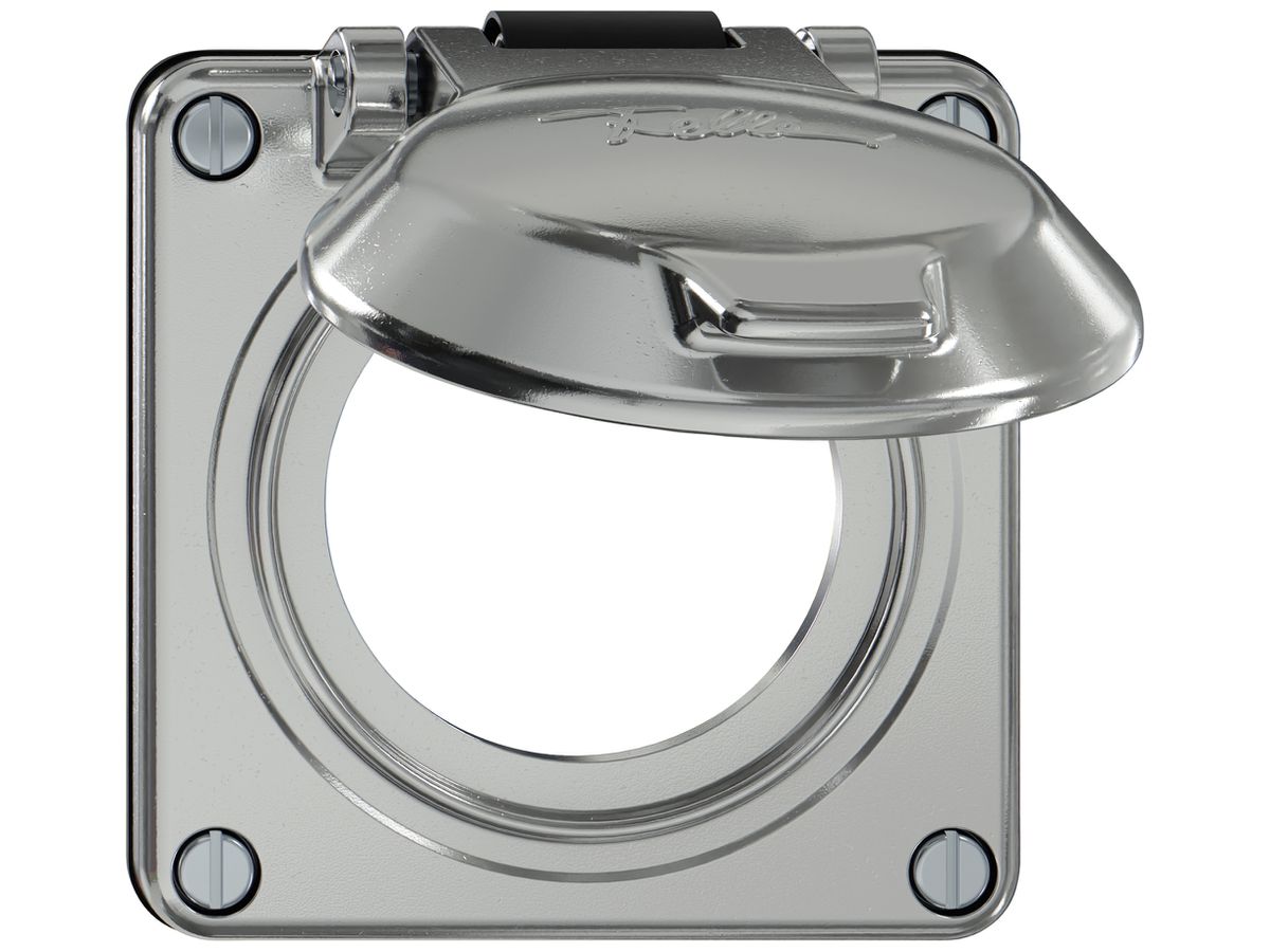 Oberteil ELEMENT SNAPFIX® m.Klappd.f.Steckd.IP20 Achse&Spannfeder isol.Ø53mm alu