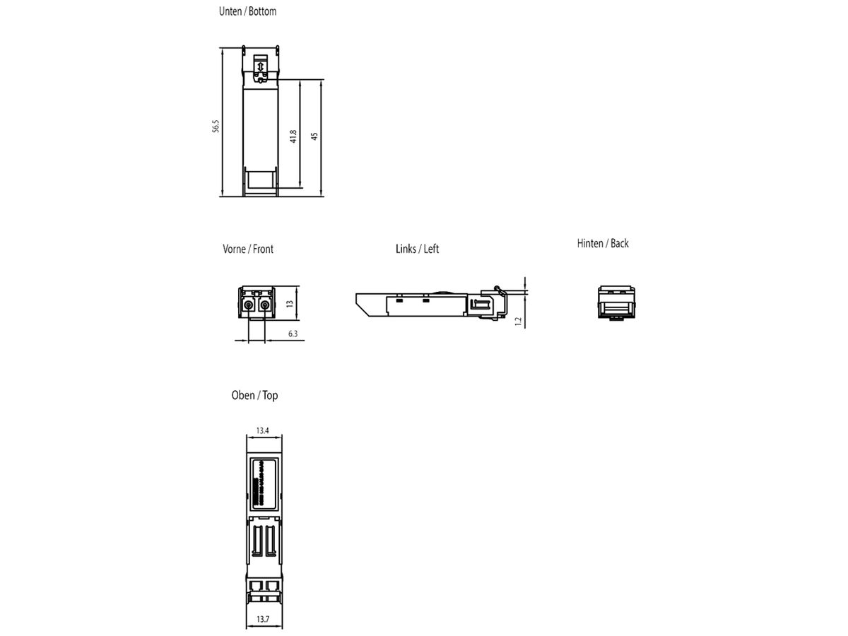 SFP-Transceiver Siemens SCALANCE X SFP992-1 MM 1×1000Mbit/s LC