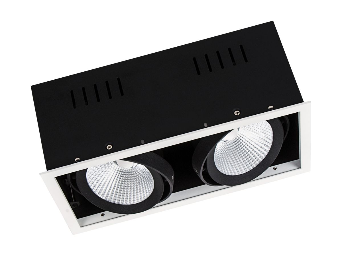 EB-LED-Leuchte LDV SPOT MULTI, 2×30W 4000K weiss/schwarz