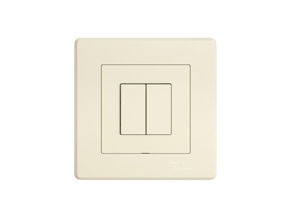 UP-Druckschalter EDIZIO.liv Wiser SNAPFIX® m.Nebenstelle 2T 2B crema