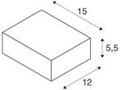 Wandleuchte SLV QUADRASYL, W4.3 11W IP44 anthrazit