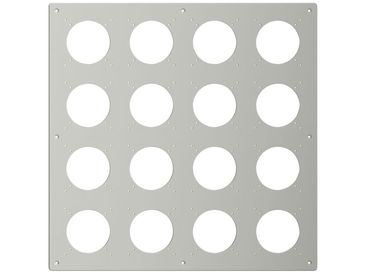 NUP-Kopfzeile Feller NEVO, 4×4, für N.CO-Apparate, lichtgrau