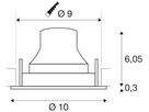 LED-Downlight SLV NUMINOS MOVE S 6.7W 1050lm 4000K WB DALI Ø90 ws/sz
