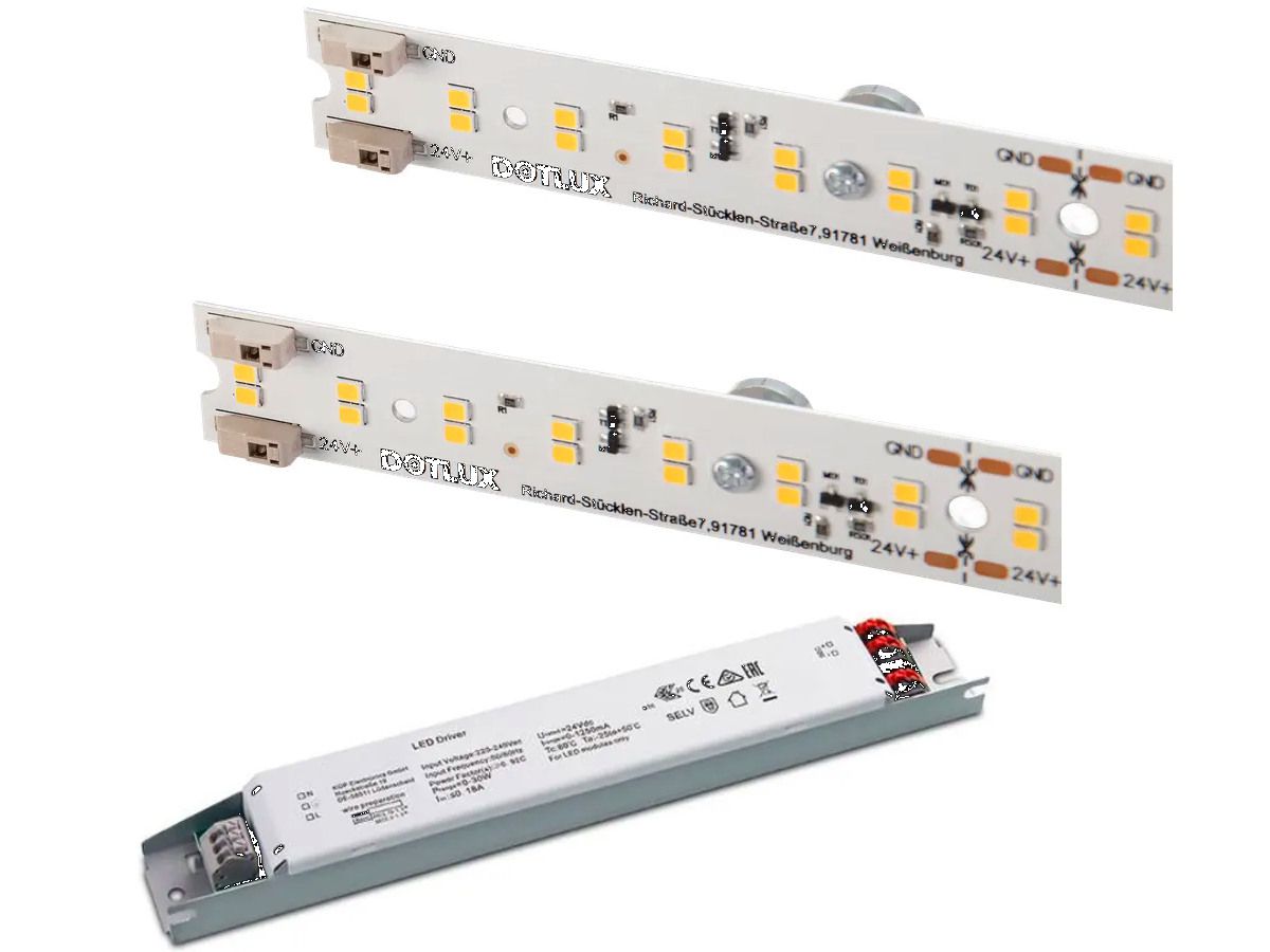 LED Ersatz-Kit Spiegelschrank - 2x7.5W, 4000K, inkl.LED-Netzteil