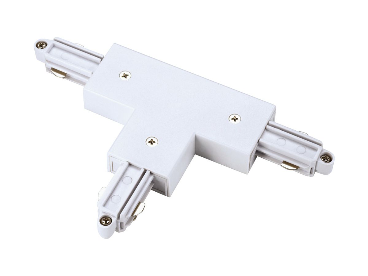 T-Verbinder SLV für 1-Phasen Stromschiene, Erde links weiss