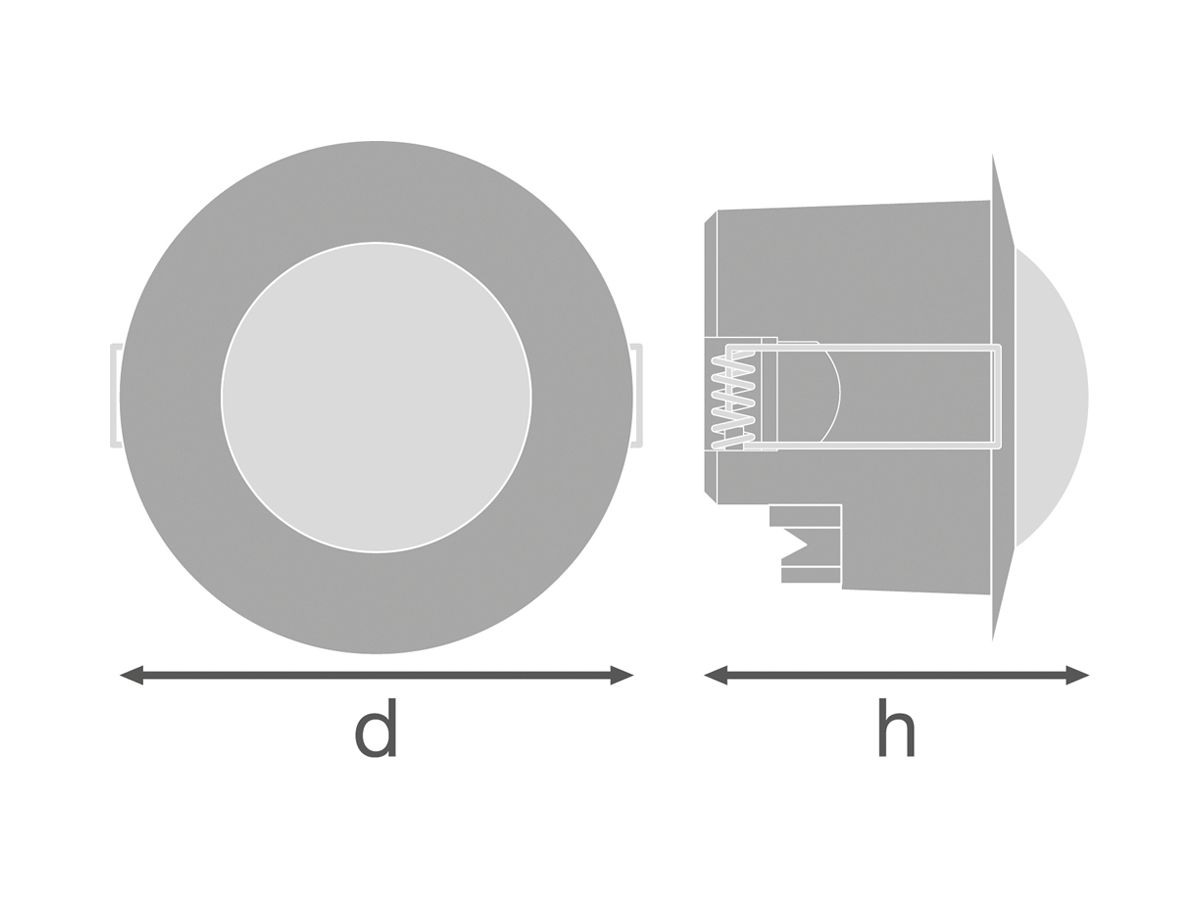 Bewegungs-/Lichtsensor LDV SENSOR CEILING FLUSH 360DEG, IP20 weiss