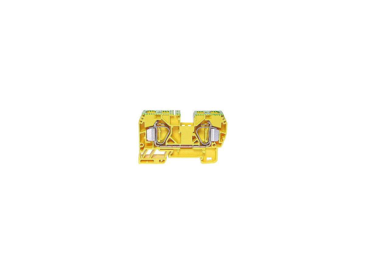 Durchgangs-Reihenklemme Woertz Ex 2.5…16mm² 65A 600V Federzug.2×1 TH35 gn/gb