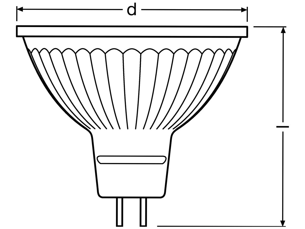 LED-Reflektorlampe LEDVANCE PARATHOM GU5.3 3.4W 230lm 3000K DIM 36°