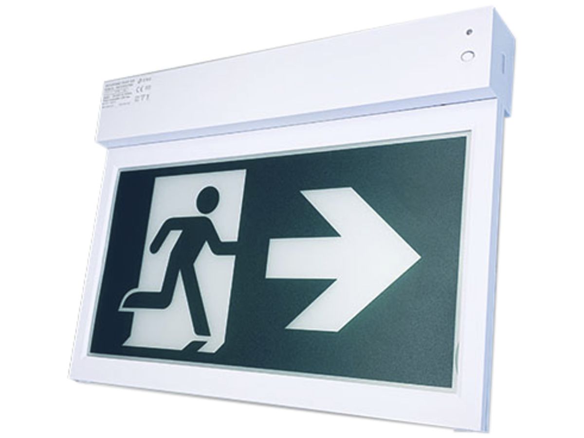 LED-Notleuchte Lumatec A31P, 3.5W Autonomie 1h LiFePO4 4 Piktogramme