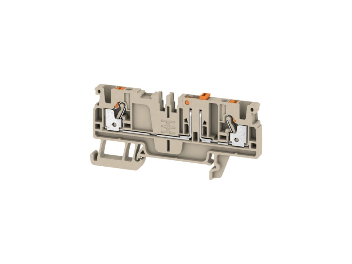 Messtrenn-Reihenklemme Weidmüller ADT PUSH IN 2.5mm² 2 Anschlüsse TS35 beige