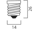 LED-Lampe Sylvania ToLEDo Vintage E14 2.2W 4000K klar Ø35×111mm