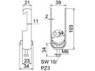 Schnellverleger BET 2056 W-Fuss Metall 28…34mm 1×Kabel A2 1.4301