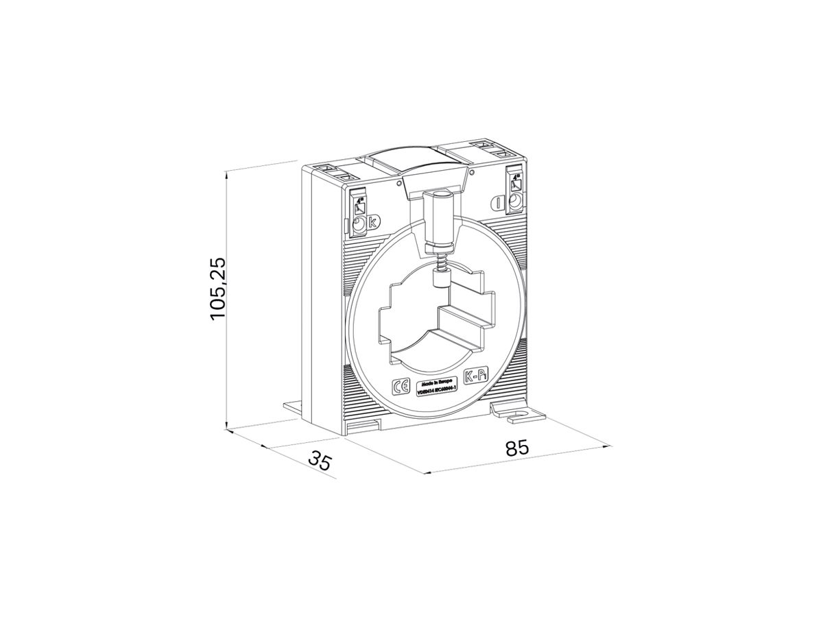 Aufsteck-Stromwandler WAGO 1000A/1A