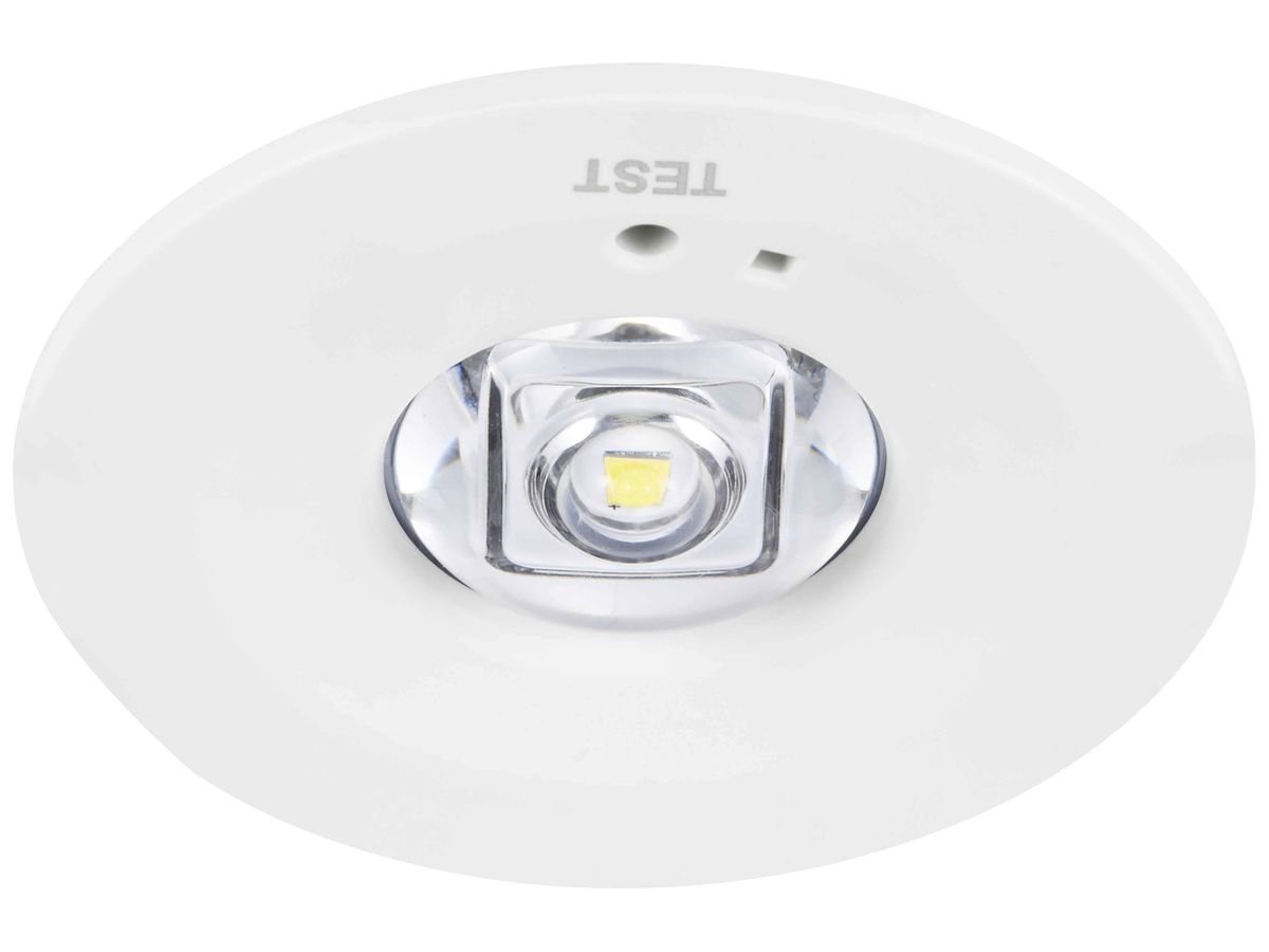 EB-LED-Sicherheitsleuchte Sylvania LiFeSafe 1W 3h BS Ø50mm weiss