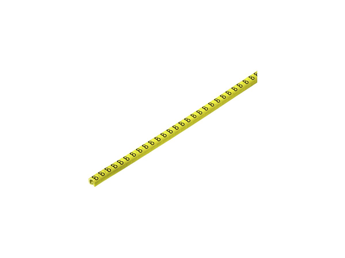 Leitermarkierer Weidmüller CLI C CD für Ø1…3mm 3×3.4mm Aufdruck: 6, gelb