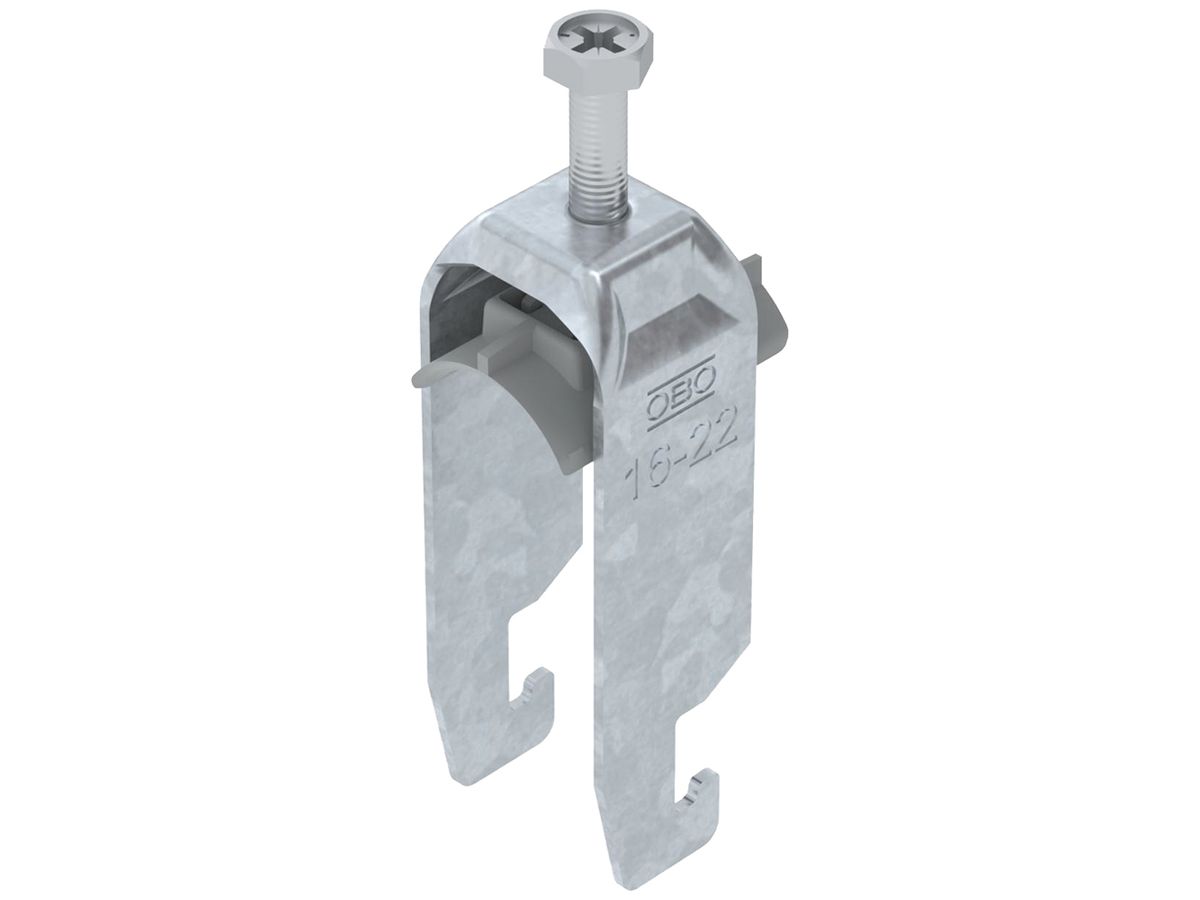 Schnellverleger BET 2056 U-Fuss Kunststoff 16…22mm 2×Kabel Stahl tfZn