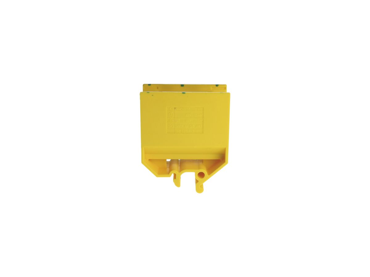 Abzweigklemme Woertz 16…35mm² 125A 750V Schraubanschluss 2×1 G-Schiene grün/gelb