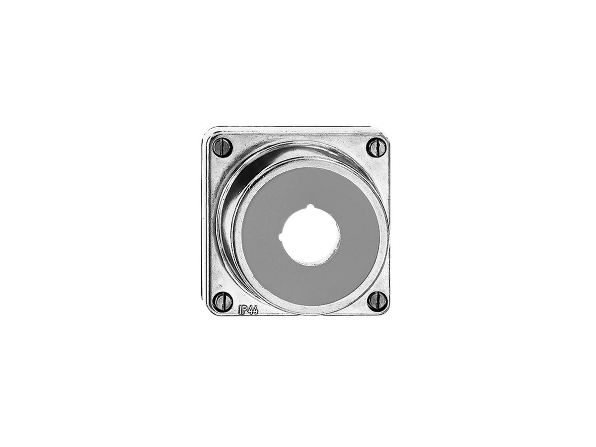 Blindabdeckung nass AG, GUP Al gelb, mit Bohrung 22.5mm