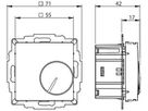 UP-Raumthermostat Eberle UTE 1003 230VAC 5…30°C 10A sz