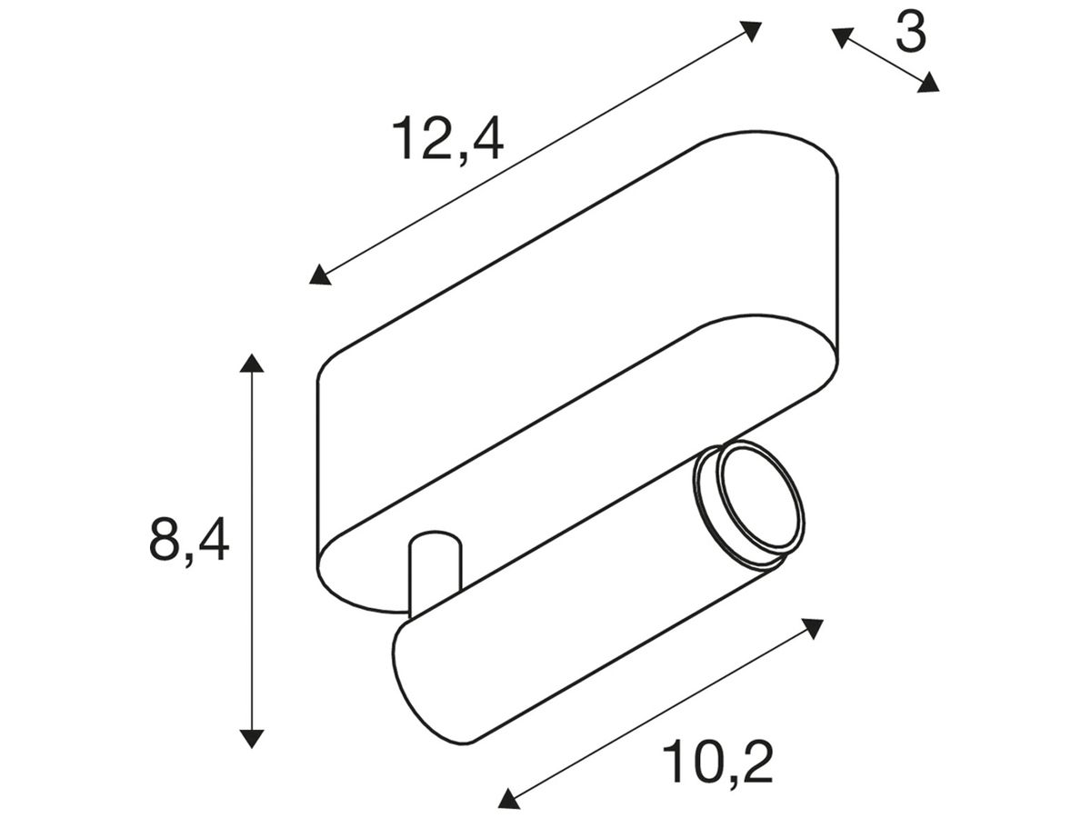 LED-Spot SLV GRIP SPOT S 11W 650lm 3000K MB DIM 124×101×84mm schwarz/bronze