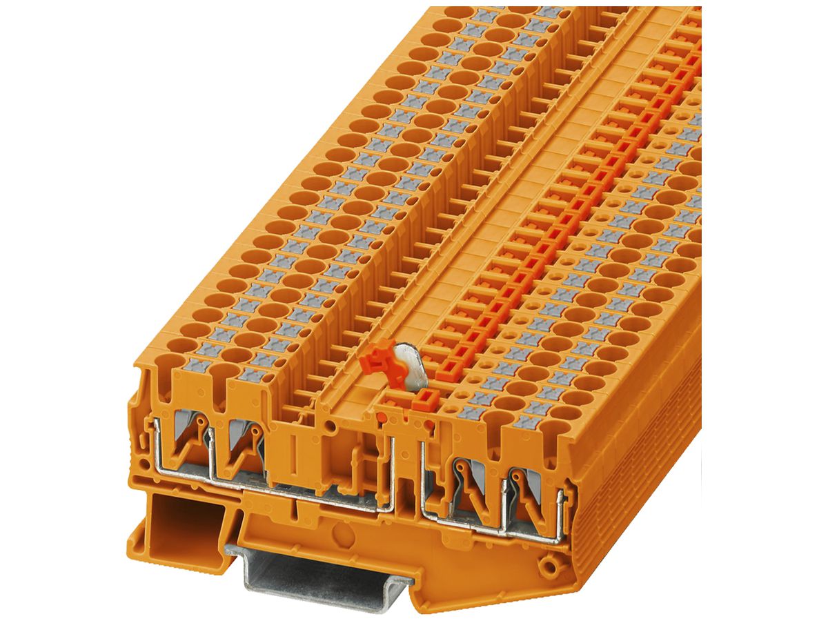 Messertrennklemme 0.14…4mm² 4×Push-In orange