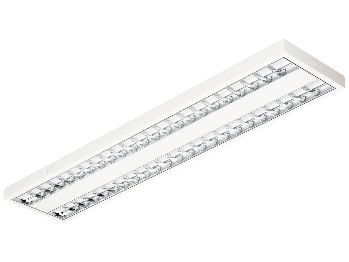 LED-Decken-/Wandleuchte DOTLUX GRIDlong 2×40…48W 4370lm 4000K 1495×295mm weiss
