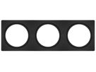 Abdeckplatte LEDVANCE FRAME Stahl 300×100mm 3×Ø68mm schwarz