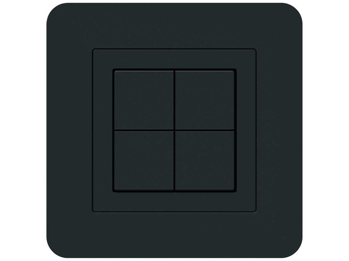 UP-KNX-Taster Hager BA kallysto.trend C 4-fach 94×94mm schwarz