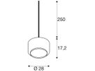 Pendelleuchte SLV PANTILO 28 E27 15W Ø280×172mm chrom/Glas