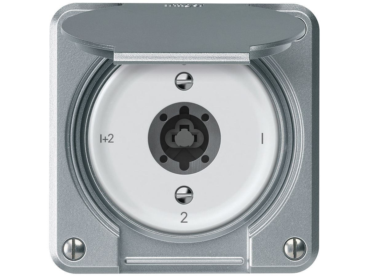 Schlüsselschalter robusto Serienschalter 16A 250V 86×86mm Aluminium