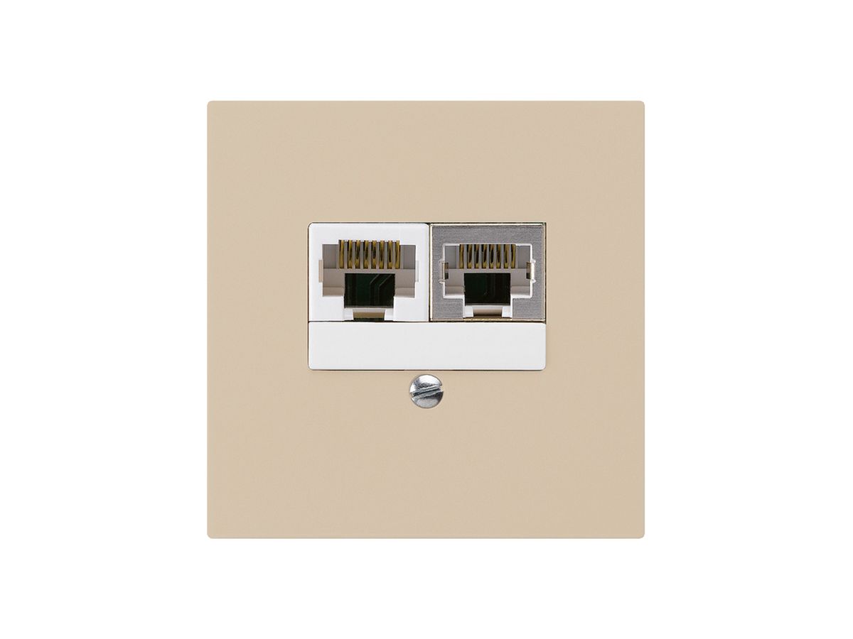 UP-Dose kallysto 2×RJ45s+u getrennt beige
