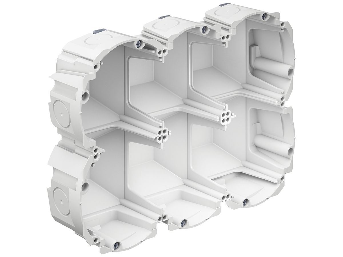 Hohlwanddose AGRO Quickbox H1 3×2 Ø83mm halogenfrei weiss