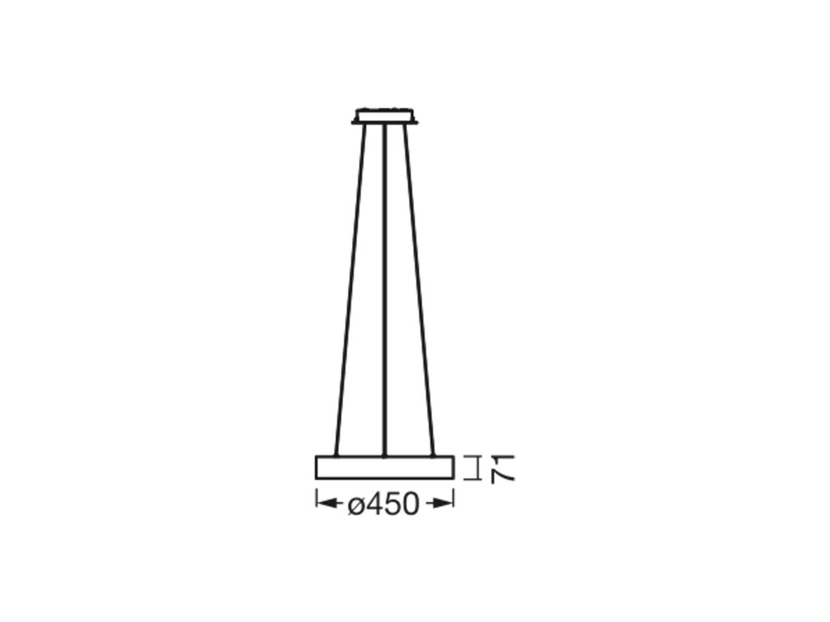 LED-Pendelleuchte LEDVANCE SUN@HOME 450 18.5W 500lm 2200…5000K Silber