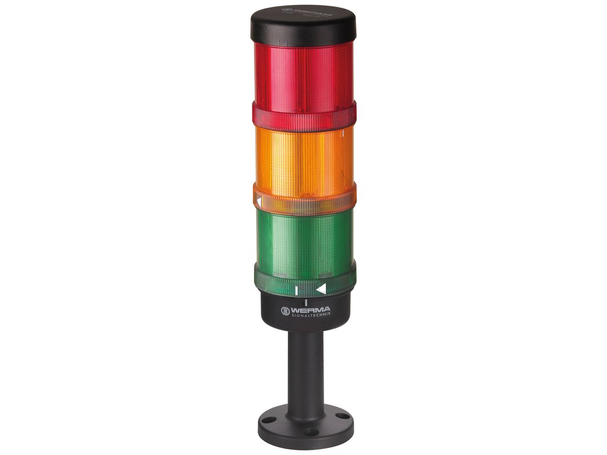Signalsäule WERMA KS72 Classic BM, 24VAC/DC, grün/gelb/rot
