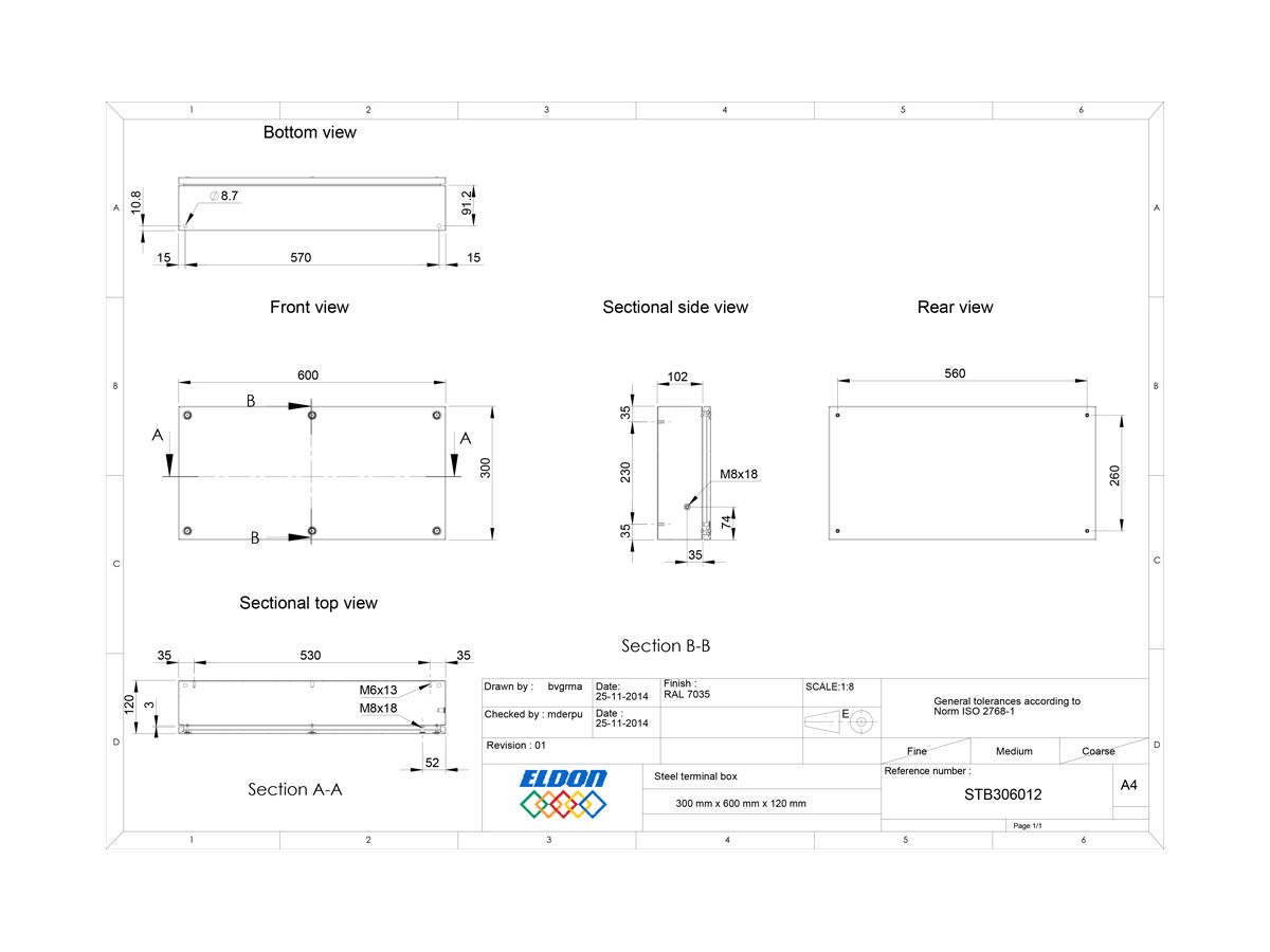 Klemmenkasten nVent HOFFMAN STB 600×300×120mm IP66 grau
