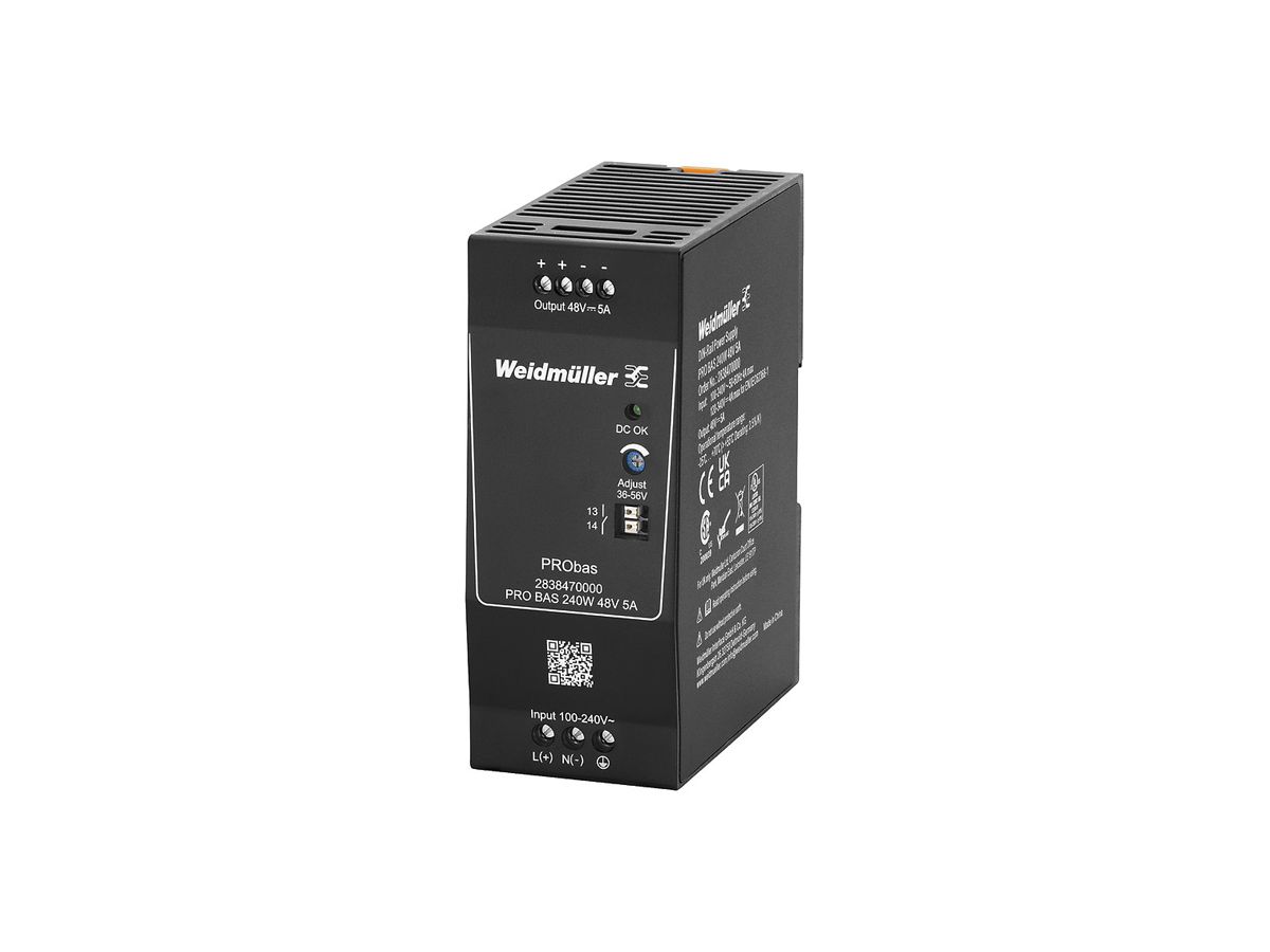 Schaltnetzgerät Weidmüller Connect Power PRO BAS 240W 48V 5A