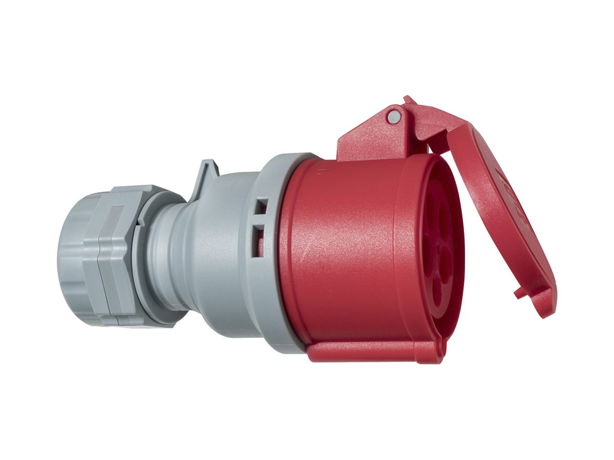 Kupplungssteckdose Brennenstuhl CEE 32A 3L+N+PE 400V 6h rot Ø95×185mm IP44