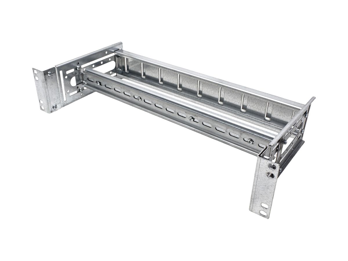 Einschub 19“ mit Tragschiene ROLINE 485×90×210mm Zink Montageschiene