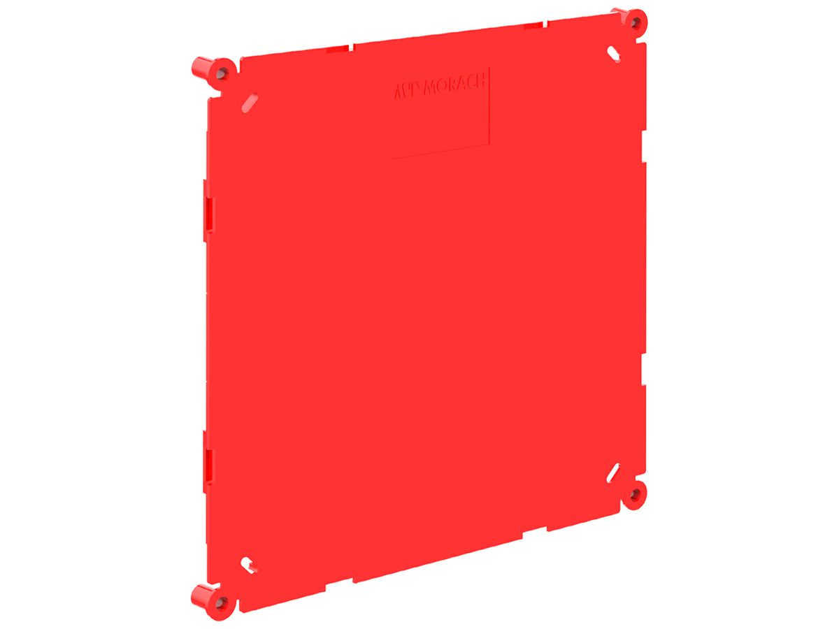 Schutzdeckel Morach-Technik CRALLO-LEU 134×134×9mm Kunststoff rot