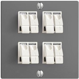 Audiodose EDIZIOdue F 4×dunkelgrau ITplus Klemmanschluss für 4 LS