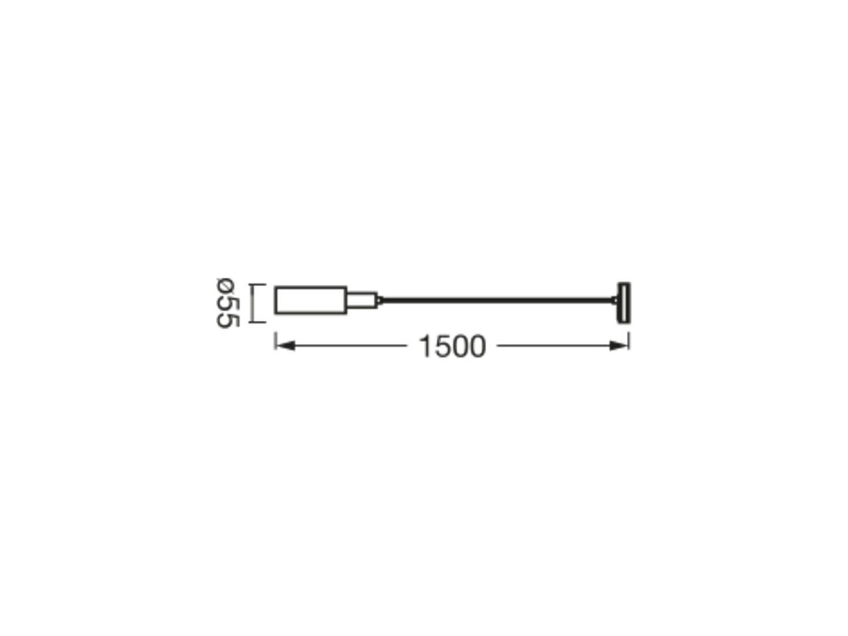 Pendelleuchte LEDVANCE TRACKLIGHT CYLINDER GU10 1×35W schwarz